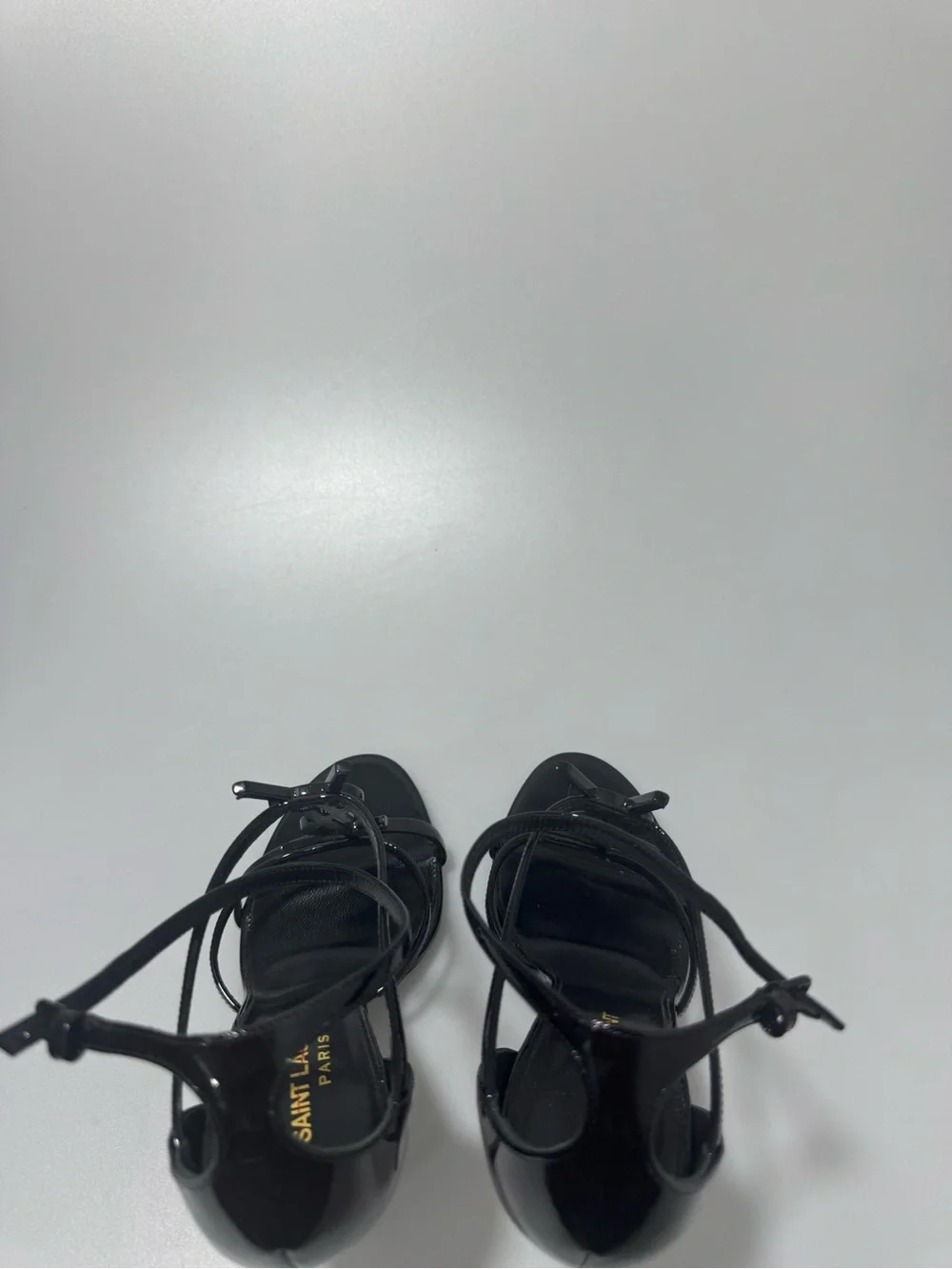 YSL Saint Laurent Cassandra Leather Sandals Black Women’s EU 38.5/US 8.5 - Picture 5 of 10